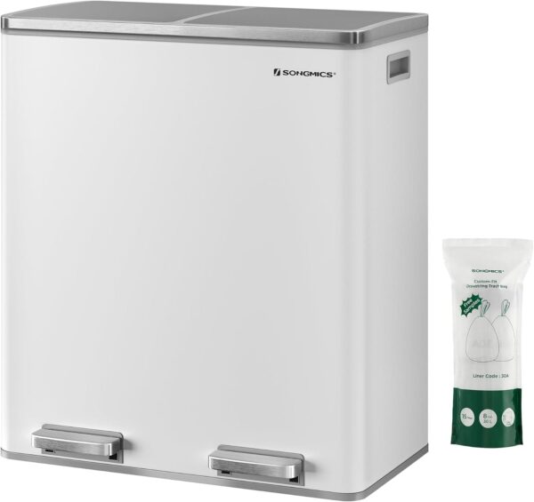 Trash Can 2 x 8 Gallon (2 x 30 L) Garbage Can for Kitchen-Free Shipping