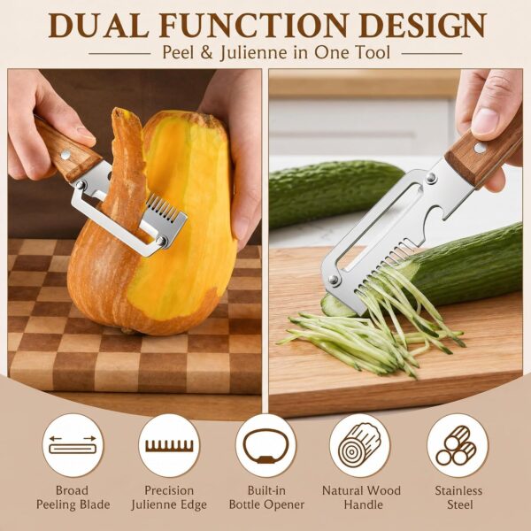 2-Pcs Upgrade Vegetable Peeler and Julienne Peeler Set