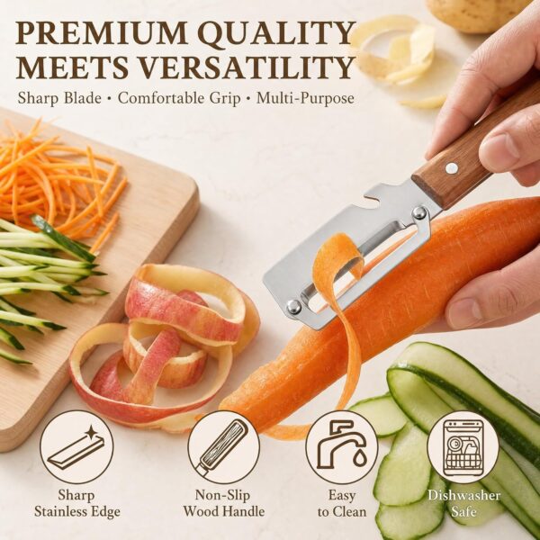 2-Pcs Upgrade Vegetable Peeler and Julienne Peeler Set