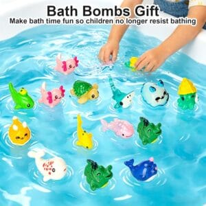 81XtZIRIibL._AC_SL1500_ 12 PCS Handmade Bubble Bathbombs with Toys Inside