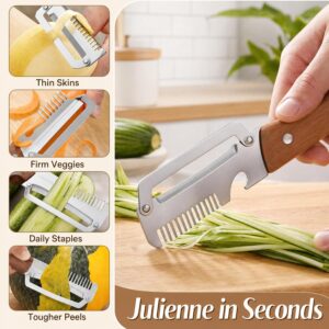 2-Pcs Upgrade Vegetable Peeler and Julienne Peeler Set