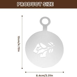 51zuT6PeGwL._AC_SL1500_ 6 Pcs Stainless Coffee Stencils – Reusable Latte Art & Cake Decorating Templates